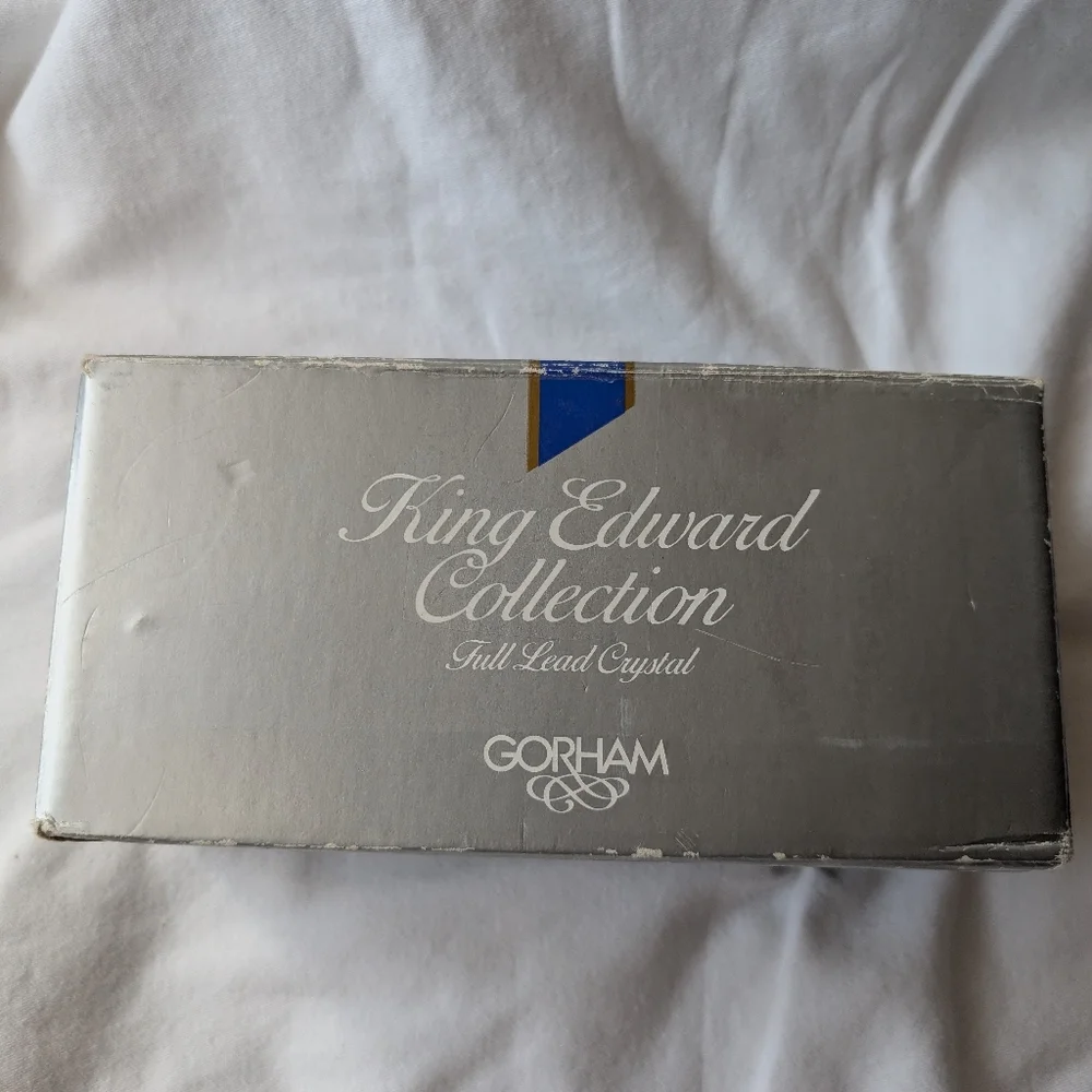 Gorham Crystal King Edward Covered Butter Dish Discontinued
